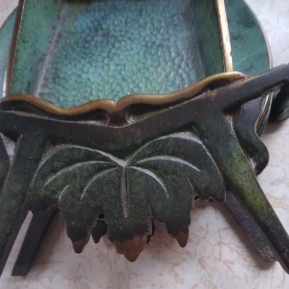 Coaster Set, Vintage, Metal (Copper/Brass?)with Matching Holder and Shovel - Picture 5 of 9